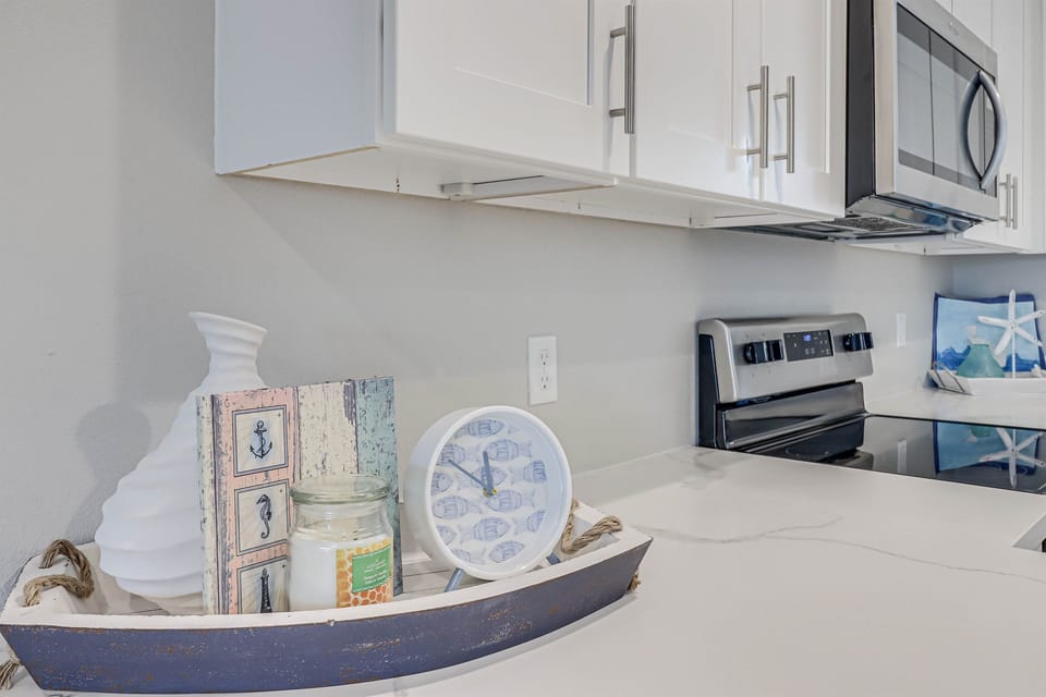 Coastal Decor on Kitchen Countertop