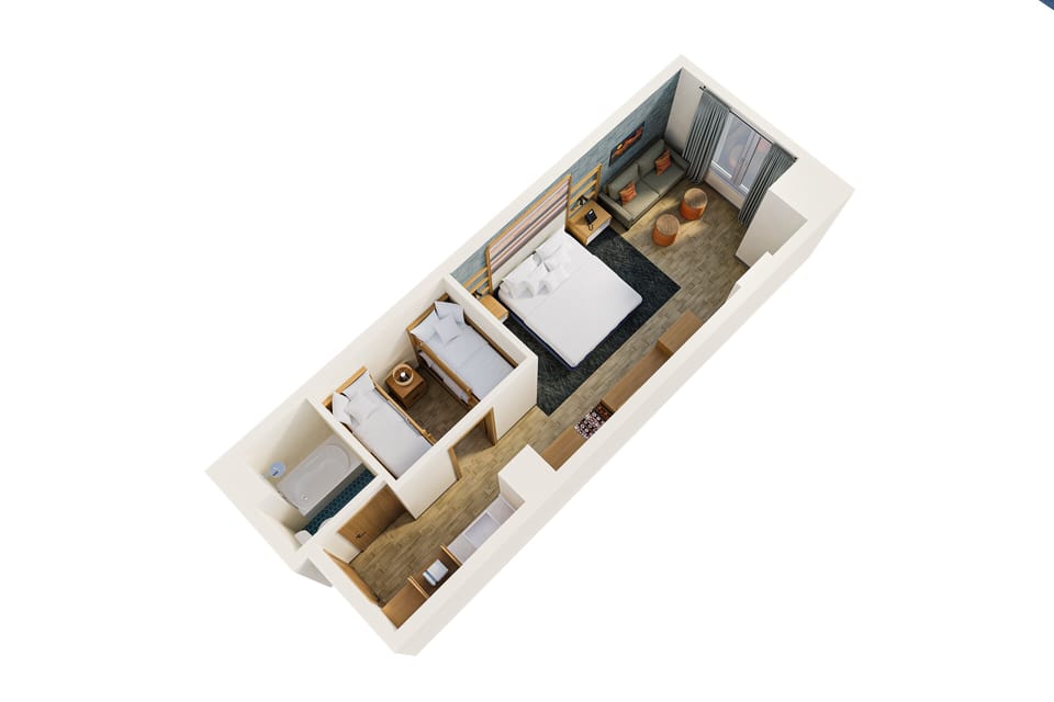 Deluxe Suite, Multiple Beds (Bunk) | Premium bedding, in-room safe, desk, laptop workspace