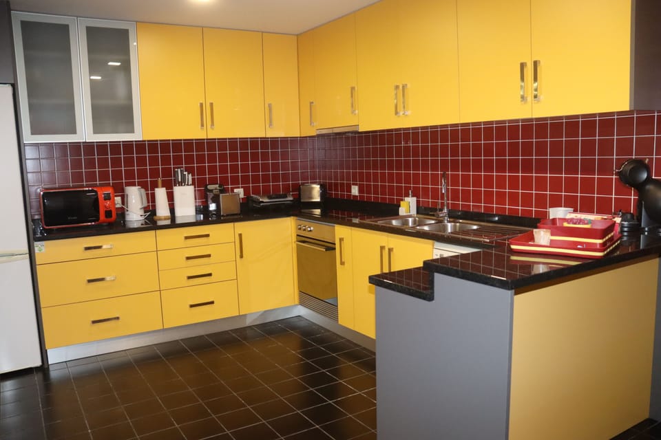 Shared fridge, microwave