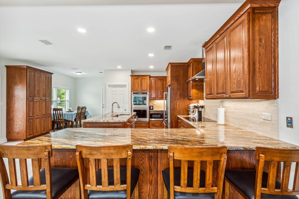 Kitchen bar seating for four