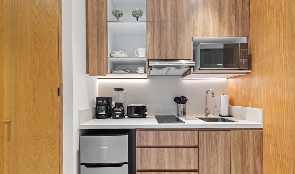 Fully equipped kitchenette