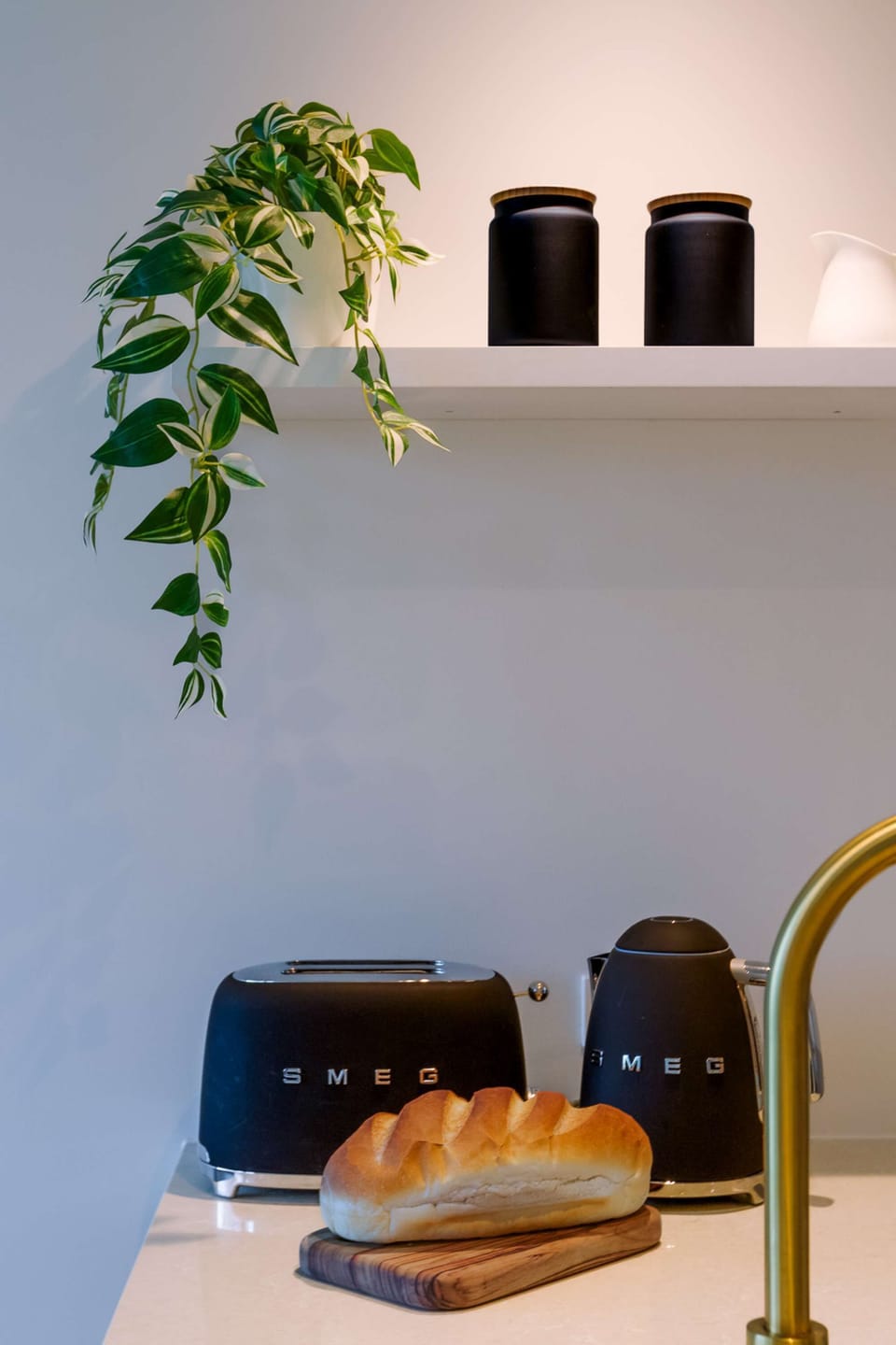 Toaster, kettle and coffee machine for tea and coffee making
