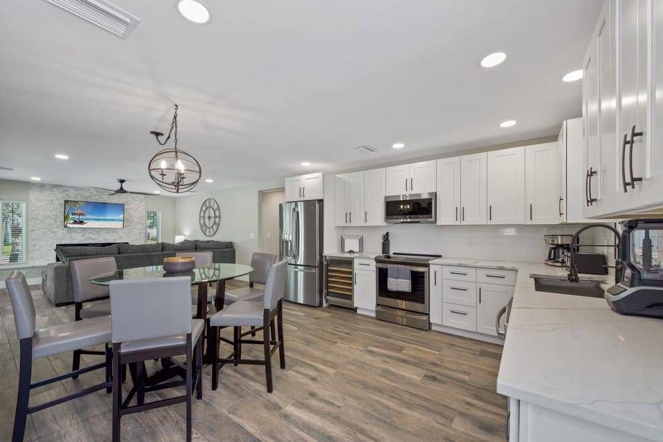 Beautiful Kitchen with Wine Fridge