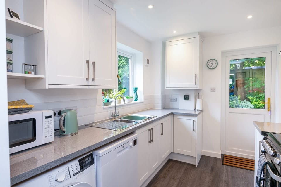 Bright well equipped kitchen