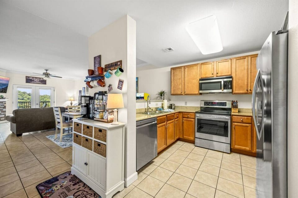 Fully Stocked Kitchen and Complimentary Coffee Bar