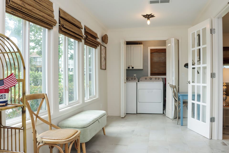 Front Sunroom with Laundry Closet