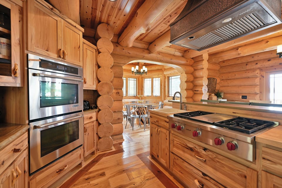 House, Multiple Beds, Jetted Tub (Osprey Lake Cabin) | Private kitchen | Fridge, microwave, oven, stovetop