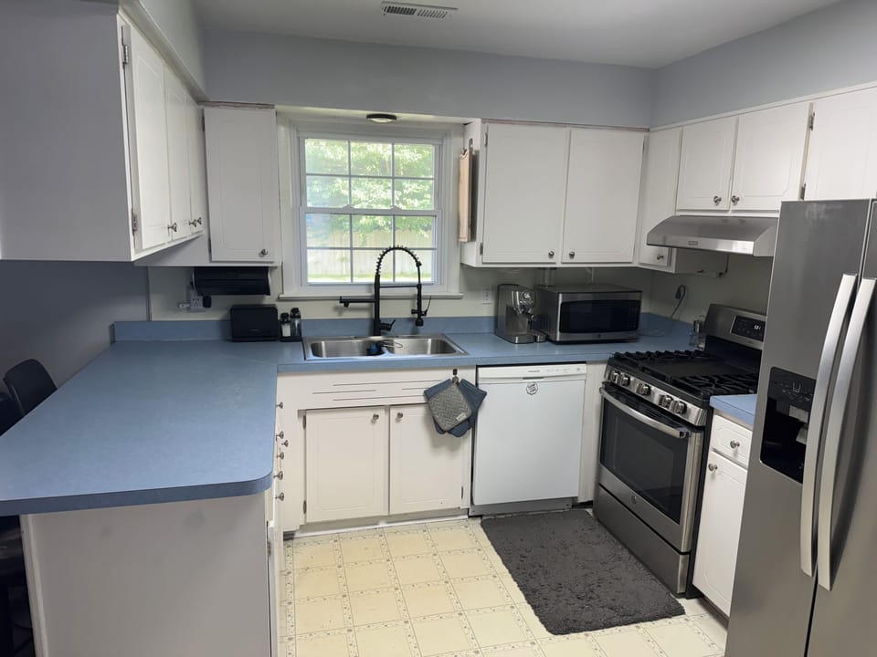 Full kitchen with everything needed for entertaining or just a night in. 