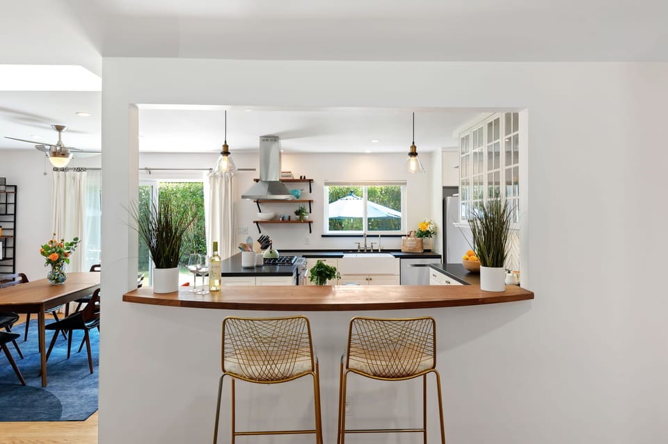 Bar seating for two