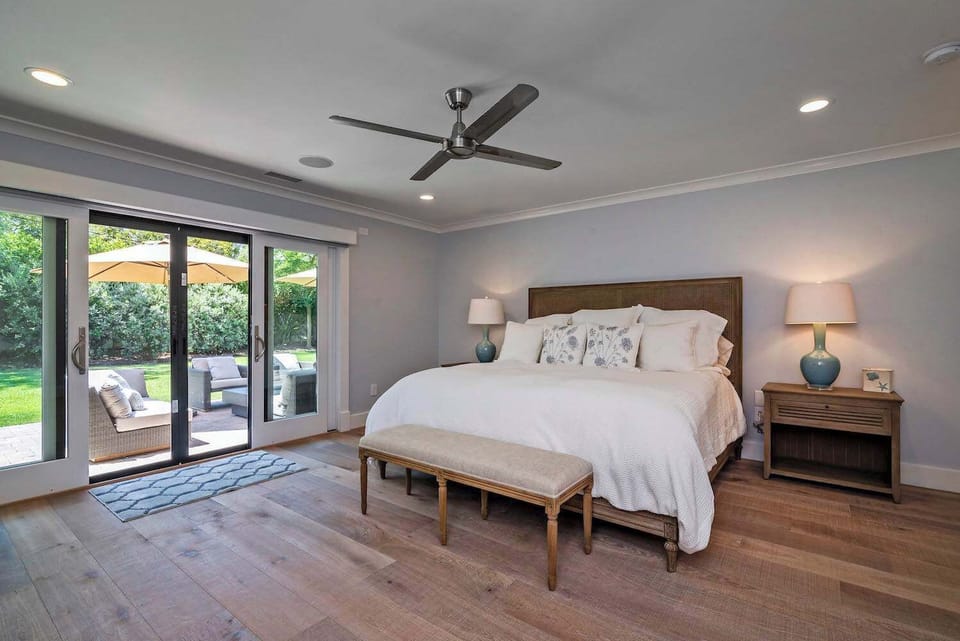 Bedroom 1: King bed