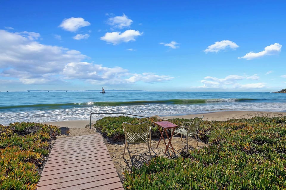 Beach access- Short walk from rental. This connects to the shared patio of the owner's cottage