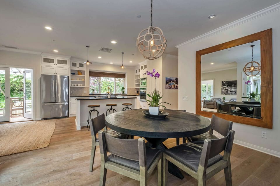 Main house kitchen and dining space