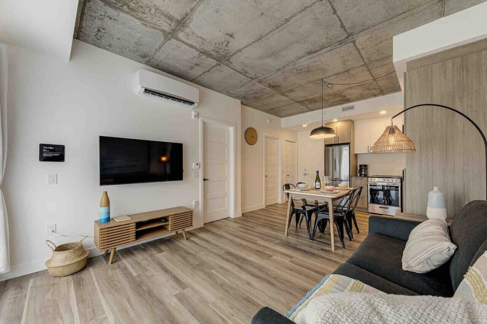 Living room with smart TV
