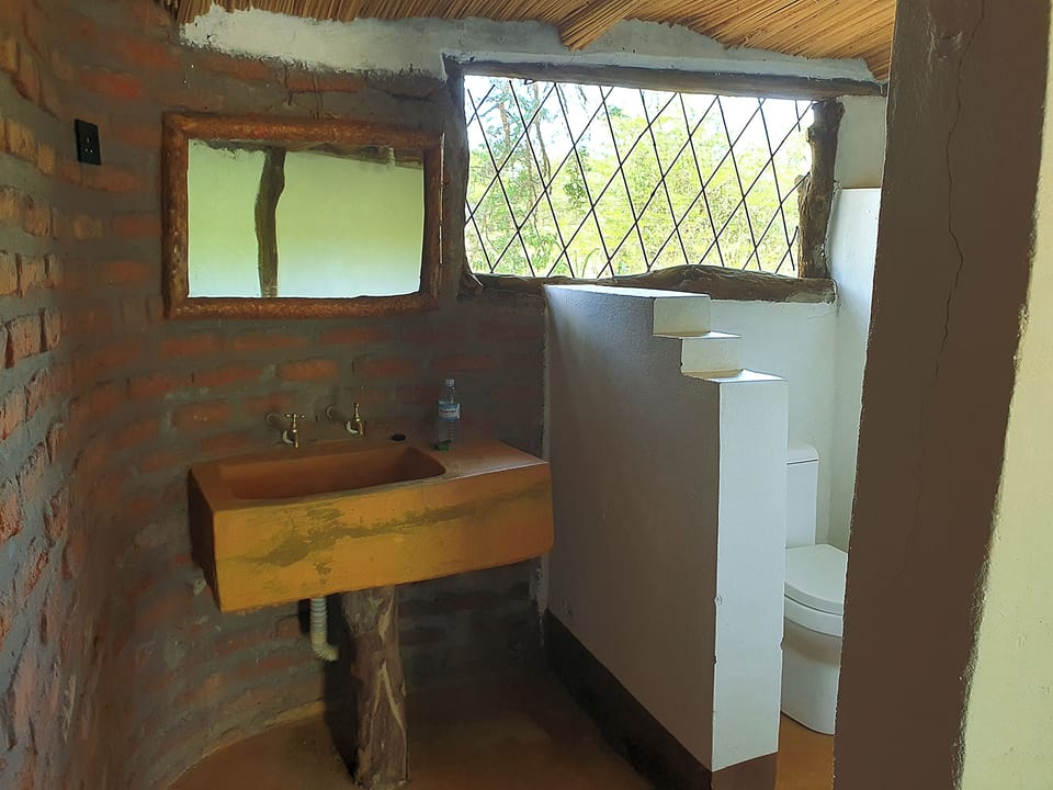 Double or Twin Room, Garden View | Bathroom | Shower, towels, soap, toilet paper