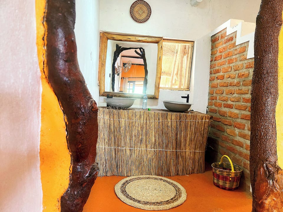 Double or Twin Room, Garden View | Bathroom | Shower, towels, soap, toilet paper