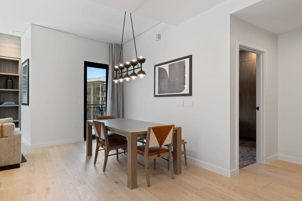 Dining Table | Canyons Village Retreat in Park City, Utah by Luxus Vacation Properties