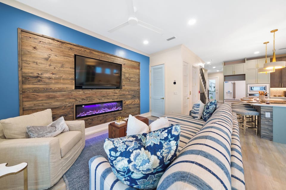 2nd Floor Main Living Area with Electric Fireplace