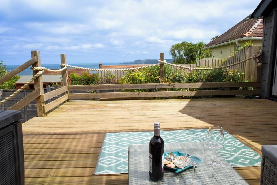 Decking area overlooking the bay