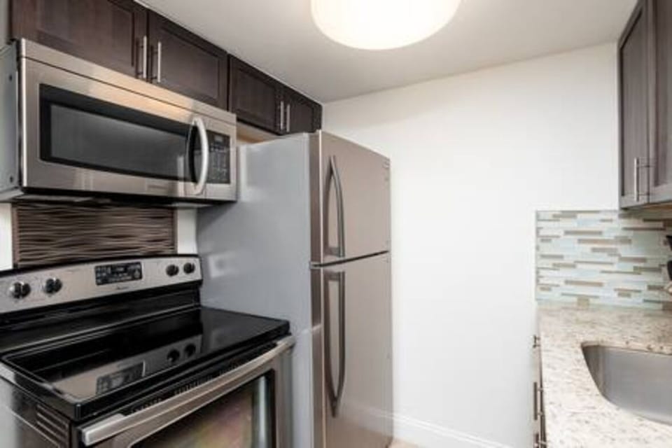 Brand new appliances inside kitchen