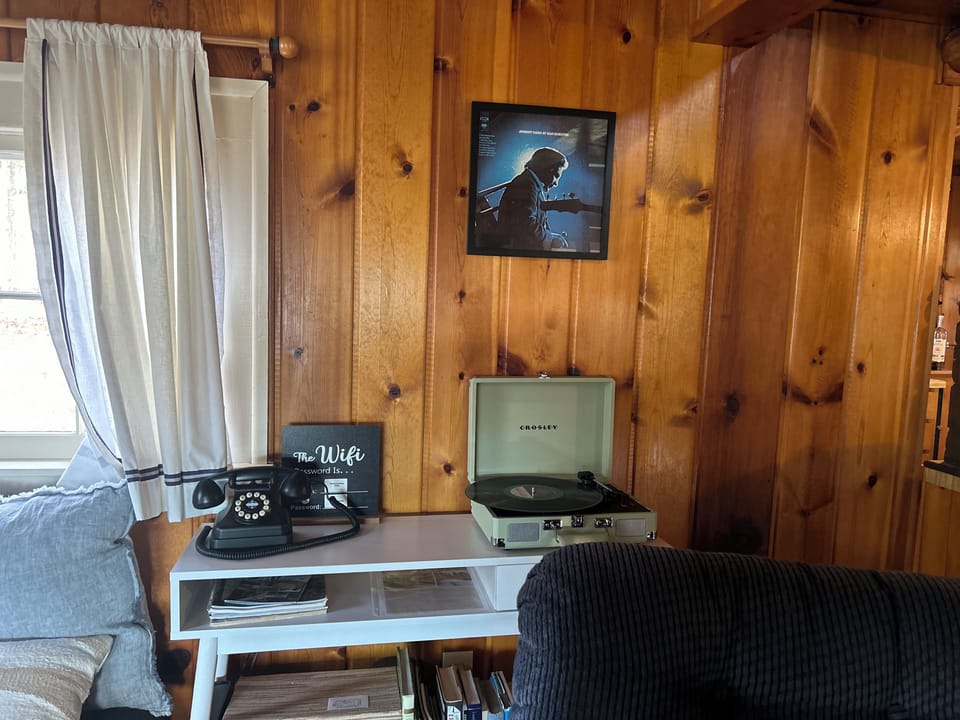 Record player, records and books