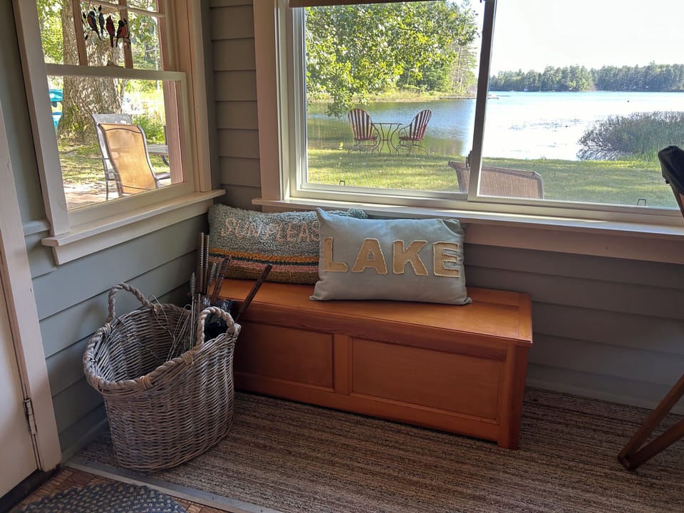 Sunroom seating and storage