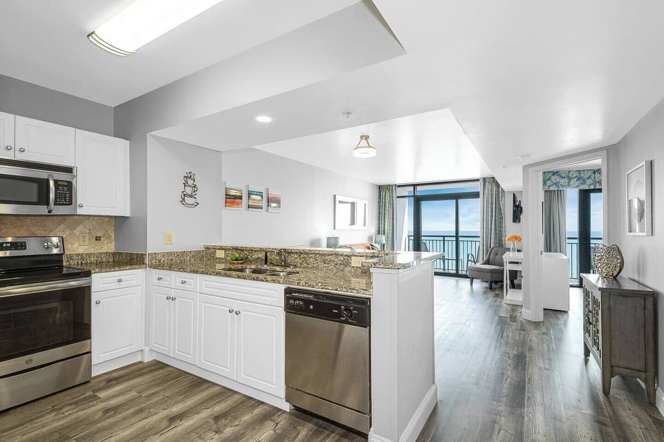 You'll find pleasure in preparing meals in this well-equipped kitchen.