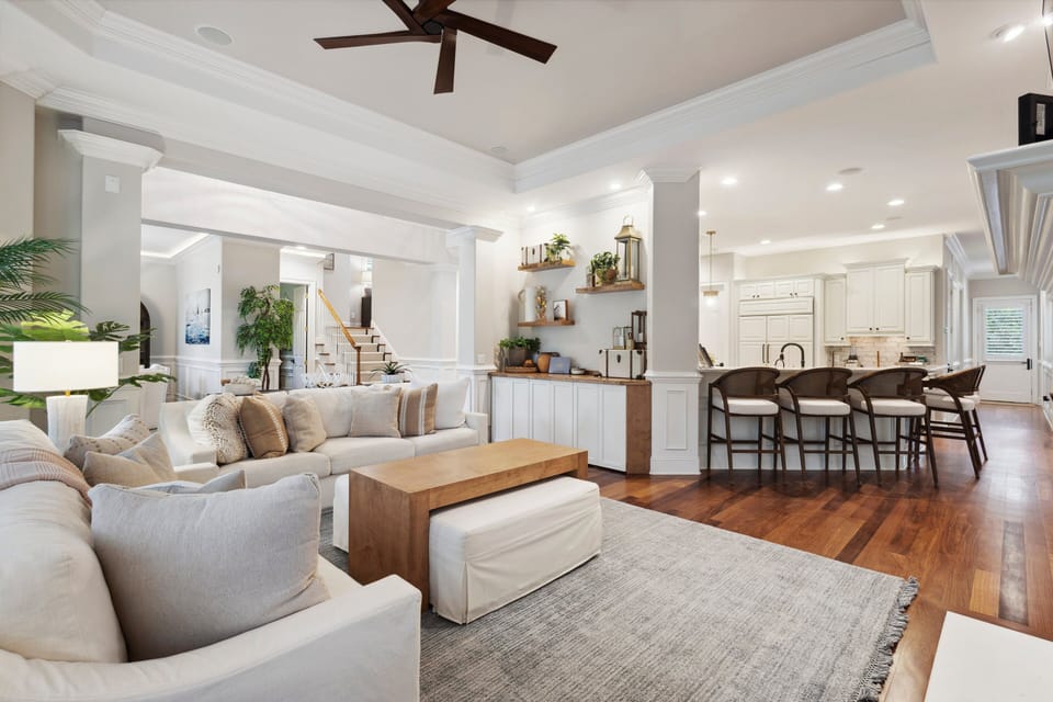 Upon entering this upscale property, you'll find the magnificent great room.