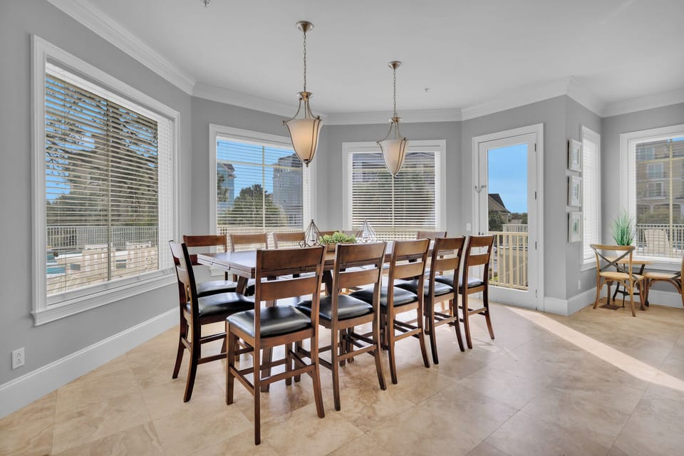 Dining table seats 12