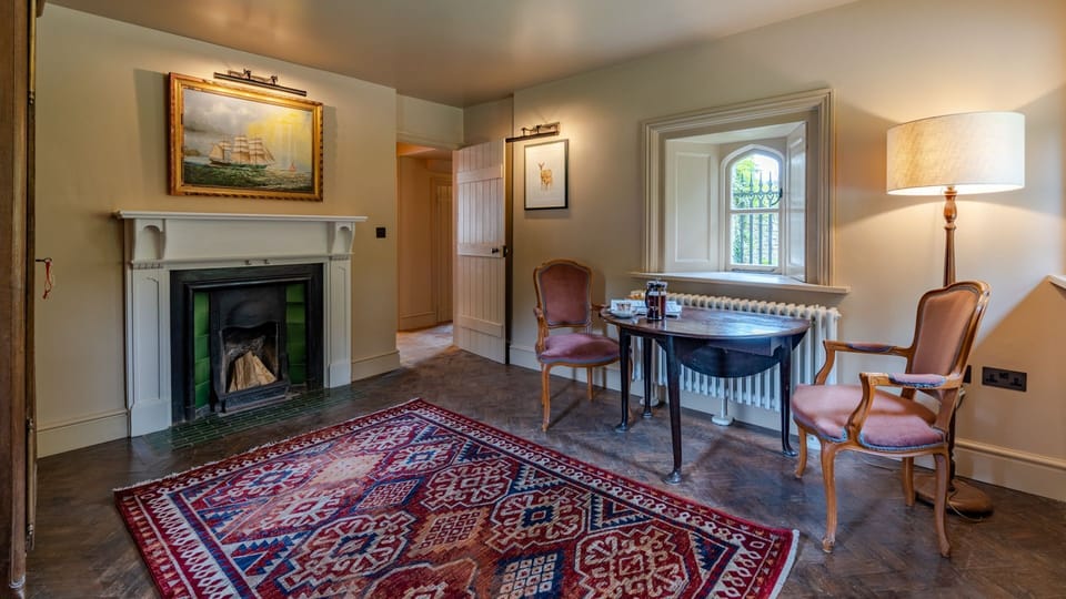 Upper Lodge's entrance hall makes for a classic welcome