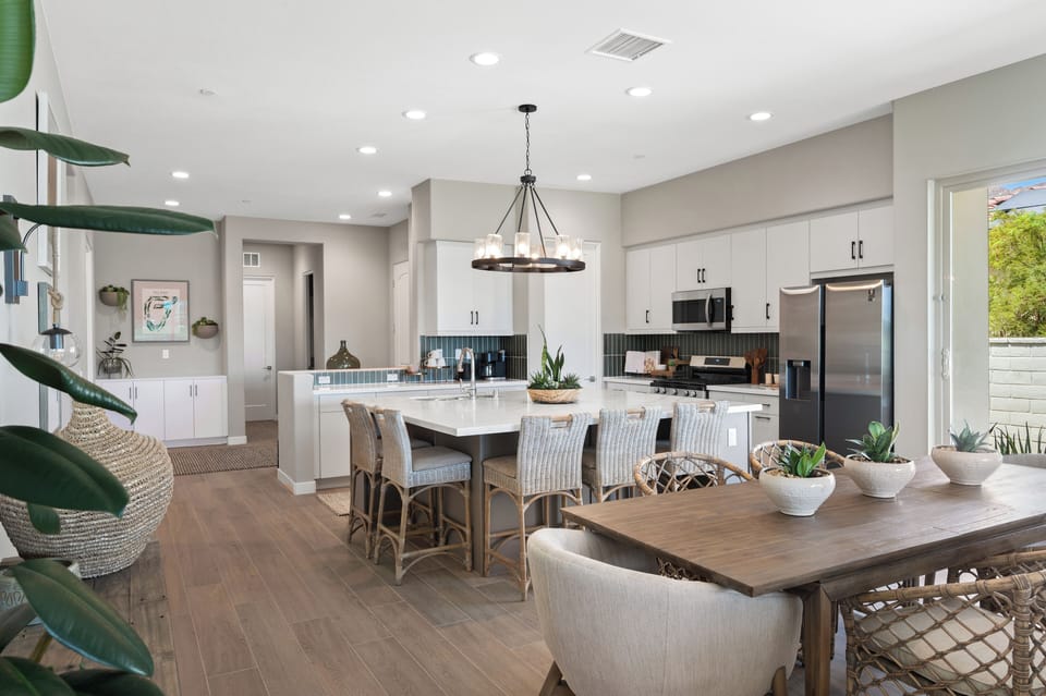Dining Area and Bar Height Seating.