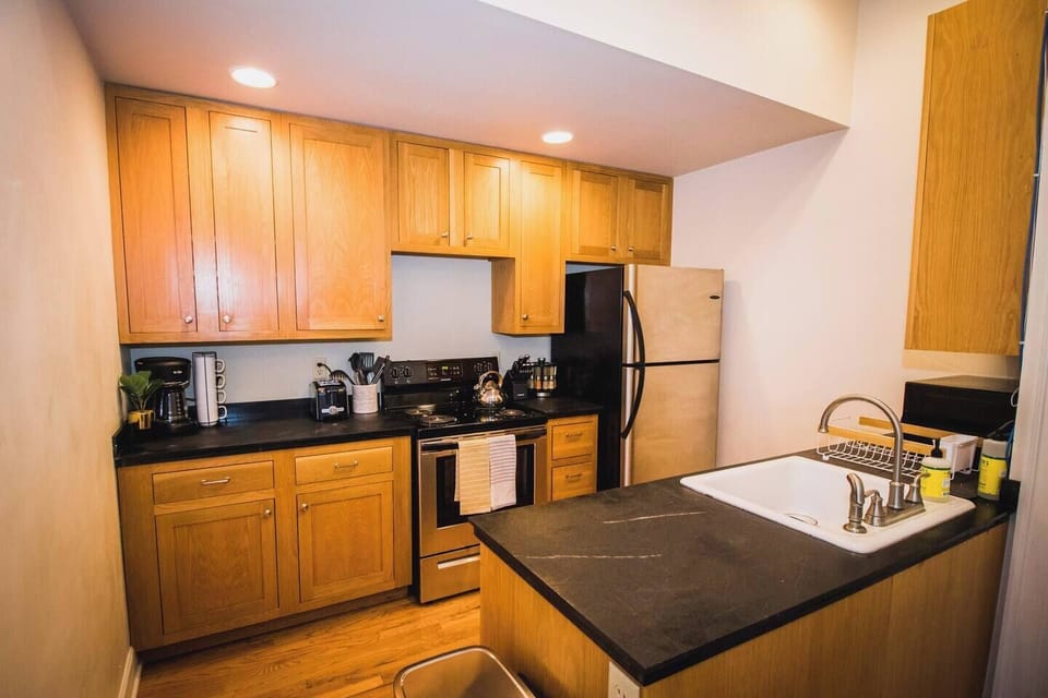 Fully stocked kitchen with everything you could need. 