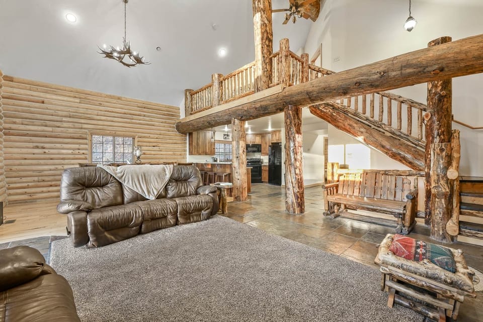 Main floor iving room. Hang out around the fire place and enjoy a movie
