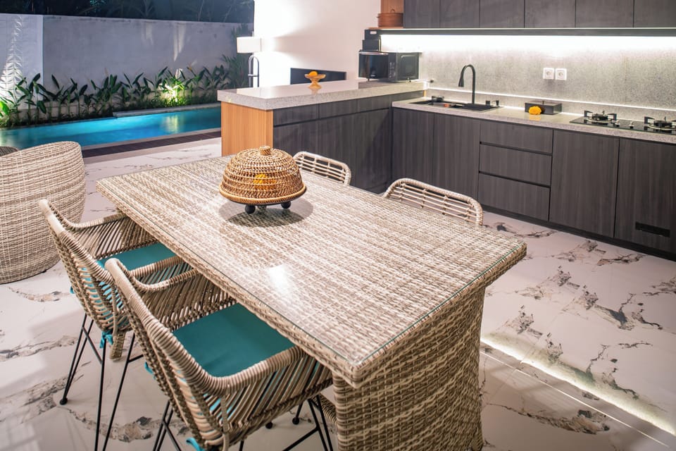 Villa, 2 Bedrooms, Pool View | Private kitchen | Full-size fridge, microwave, stovetop, cookware/dishes/utensils