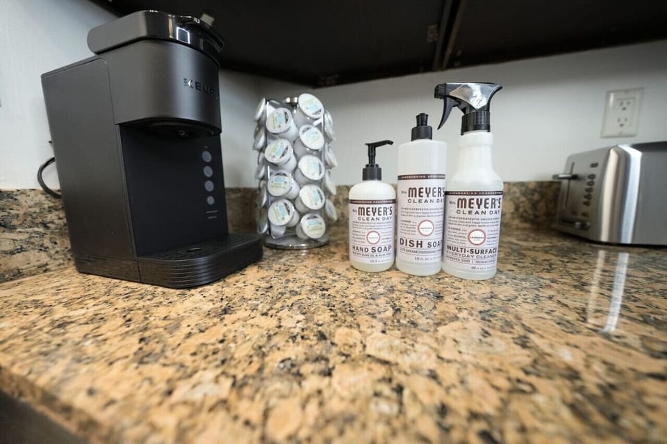 Keurig. Organic coffee. Mrs. Meyers hand products.