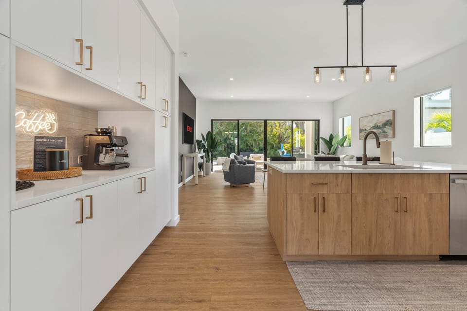 The open floor plan allows for everyone to feel connected.