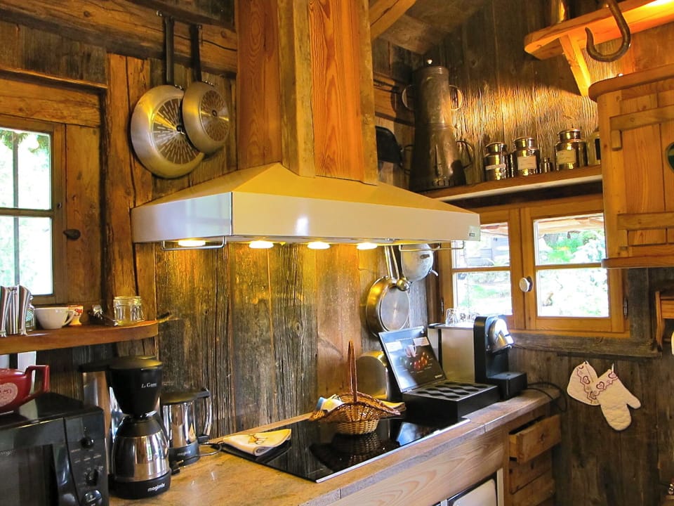 Chalet Les Trolles With Private Indoor Jacuzzi | Private kitchen | Highchair