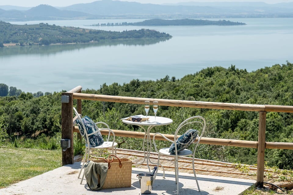 Water, Sky, Plant, Lake, Mountain, Outdoor Furniture, Chair, Table, Tree, Leisure