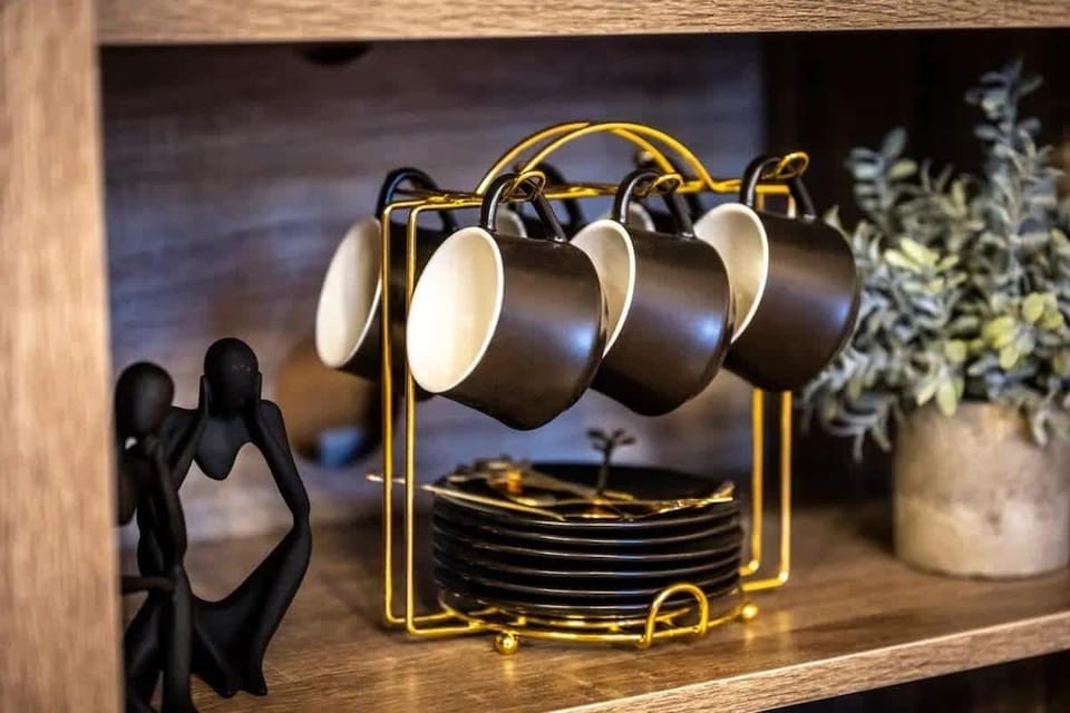 Stylish mugs and chic decor set the stage for delightful mornings in Sevierville!