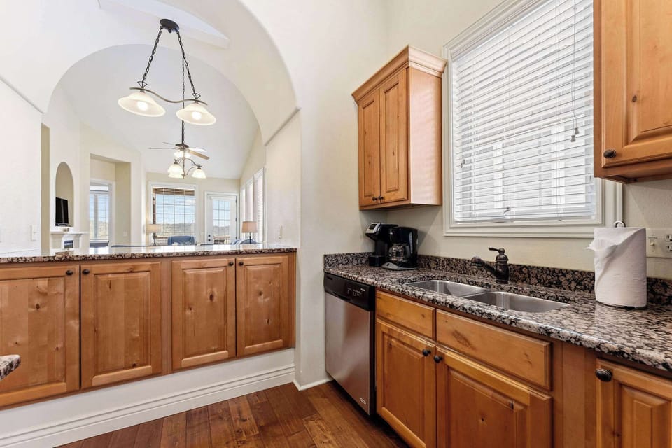 Cabinets are stocked with everything you would need to cook your favorite dishes!