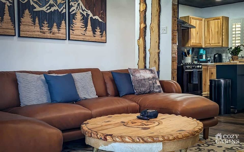Yvonnies features a fun, modern-rustic aesthetic throughout the house. 