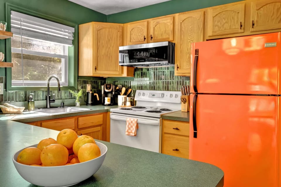 Yep, our fridge is burnt orange!
