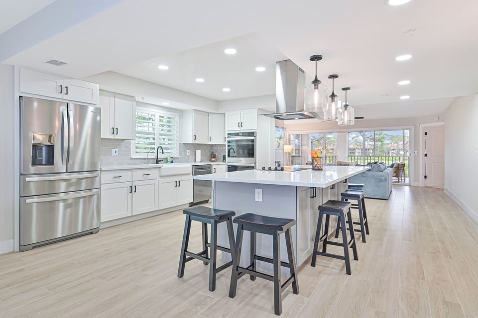 Bonita Bay #1 - Fully equipped custom gourmet kitchen with a large island