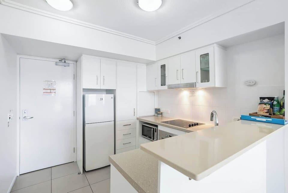 The first apartment offers a fully-equipped kitchen for your holiday catering.