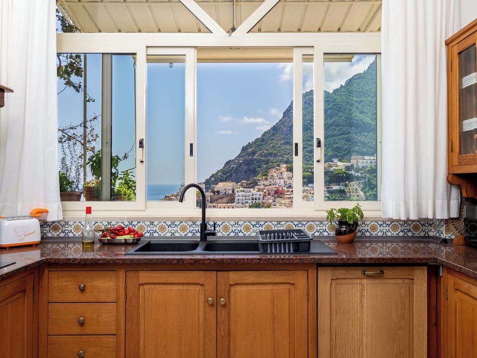 Panoramic House, Sea View | Private kitchen | Fridge, microwave, oven, stovetop