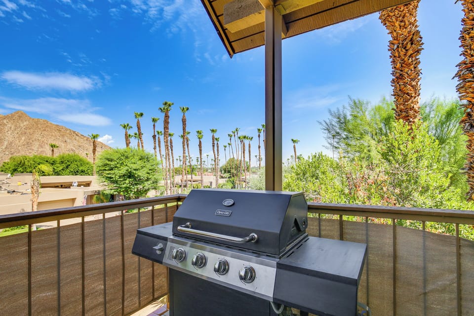 Studio Exterior | Furnished Balcony | Gas/Charcoal Grill | Mountain Views