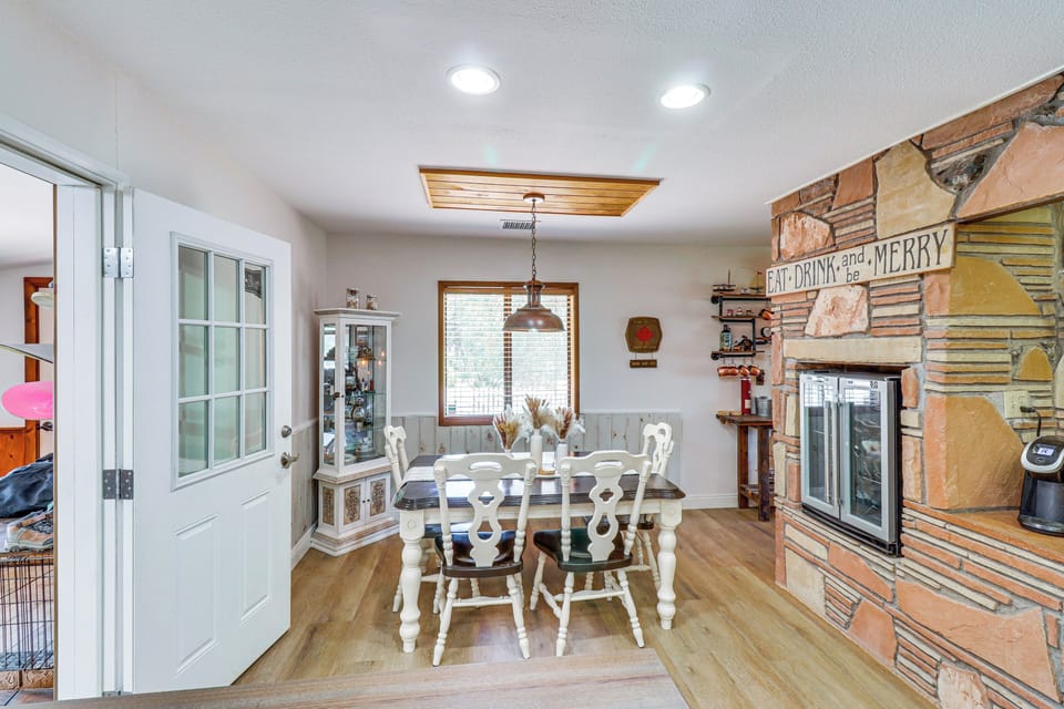 Dining Area | Dishware & Flatware | Wine Fridge | Keurig Coffee Maker