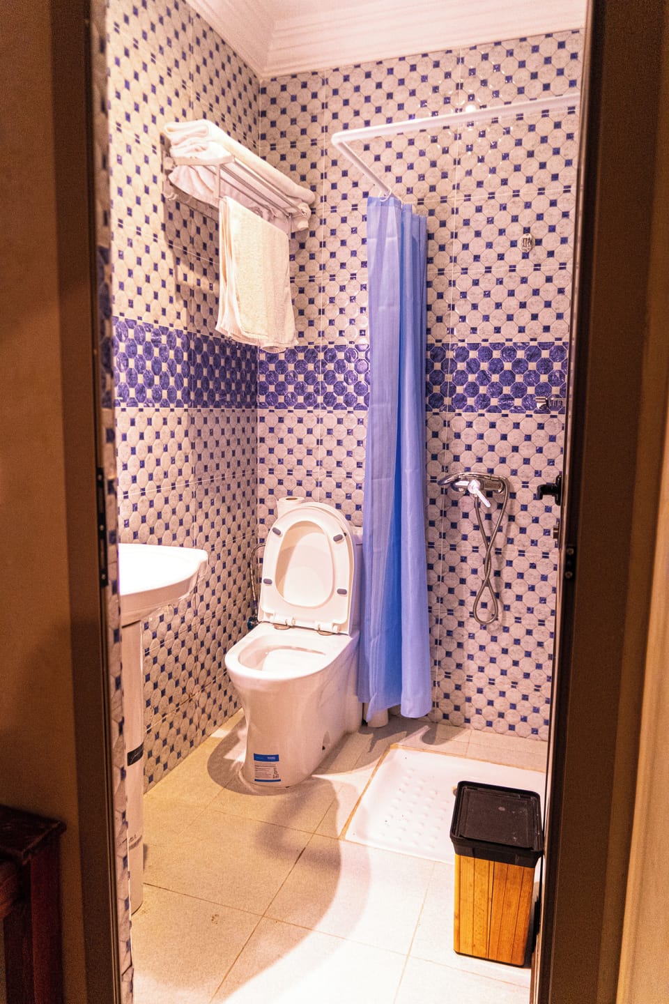 Twin Room | Bathroom | Shower, bidet, towels, soap