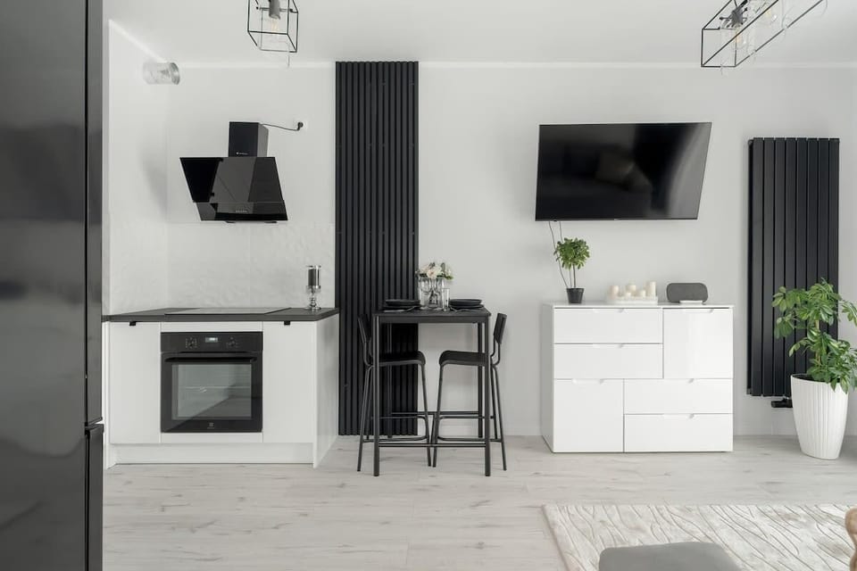 Kitchenette with dining table. 