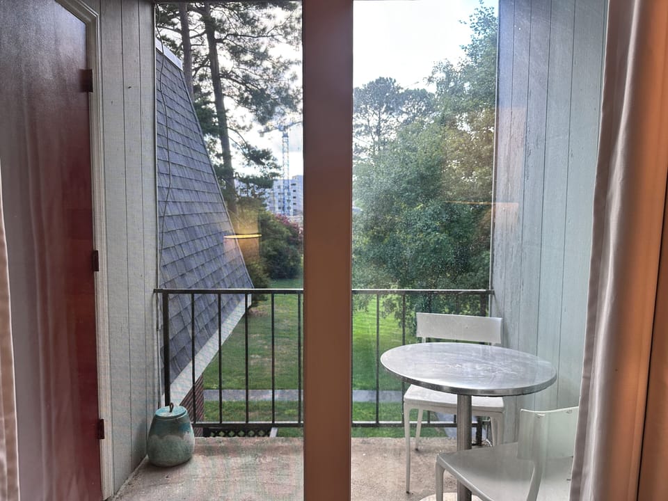 Small off-living room patio 