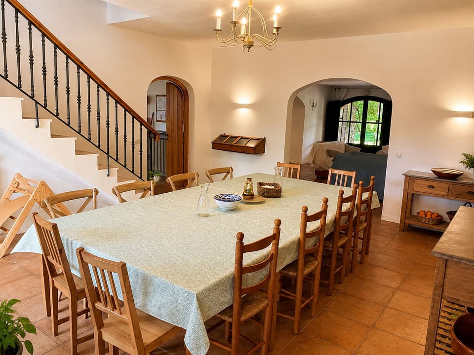 Dining room made for long shared meals